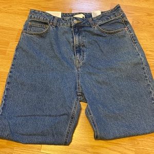 H&M straight high waist jeans 10